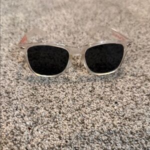 Clear Frame Sunglasses with Black Lenses